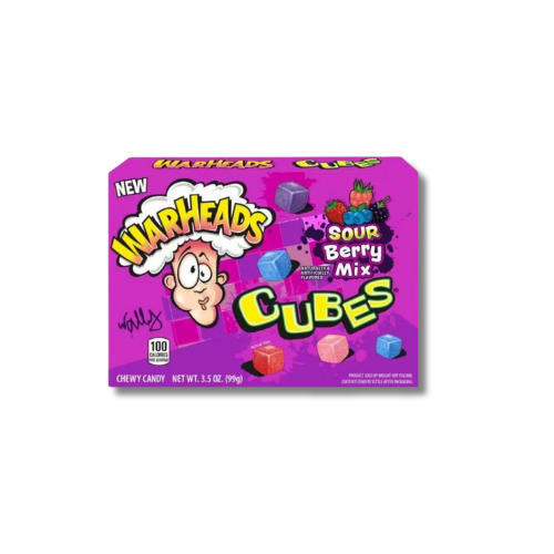 Warheads Sour Berry Mix Cubes Theater Box 99g